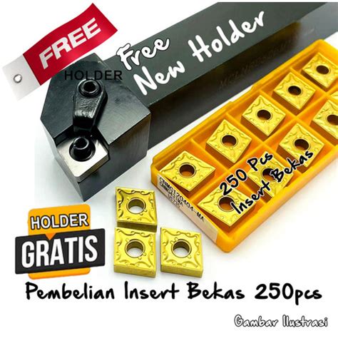 Promo Insert CNMG 1204 Bekas Pahat Bubut CNMG 12 04 Mata CNMG12 Seken ...