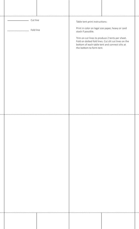 Table Tent Template Word