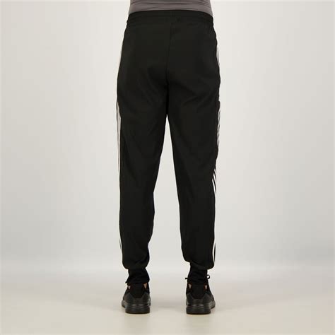 Calça Adidas 3 Listras Preta E Branca Preto
