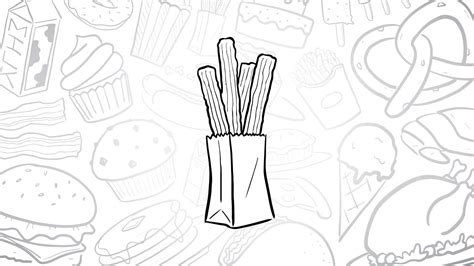 How To Draw Some Simple Churros Step By Step Lesson Youtube
