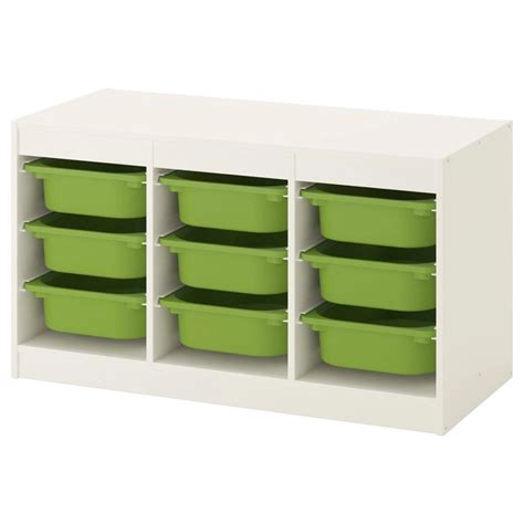 Комод для игрушек IKEA (ИКЕА) TROFAST 99x44x56см белый зеленый (692.284 ...