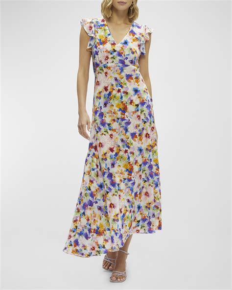 flutter sleeve maxi dresses 7