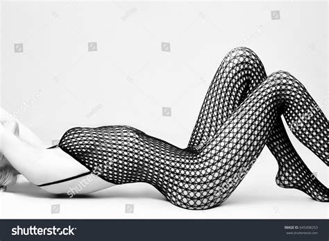 Nude Woman Blonde Sexy Lingerie Sitting Foto Stock 645498253 Shutterstock