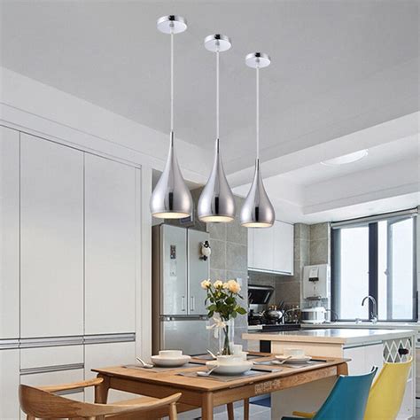 Kitchen Pendant Light Room Silver Pendant Lighting Home Ceiling Lights ...