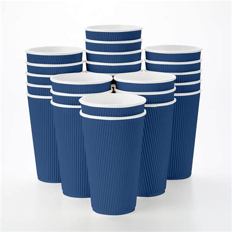 Disposable Paper Hot Cups Ct Hot Beverage Cups Paper Tea Cup Oz Midnight Blue