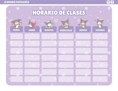 Kuromi Horario De Clases Pdf в 2024 г