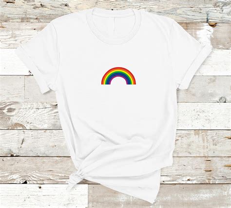 Rainbow T Shirt Lgbtq Pride T Shirt Gay Pride Tee Support Etsy