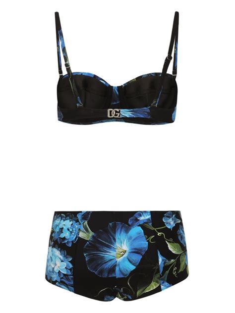 Dolce Gabbana Bluebell Balconette Bikini Set Blue FARFETCH AE