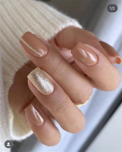 Pin By Mar A Jos On Manicura De U As Gold Glitter Nails Gel Nails