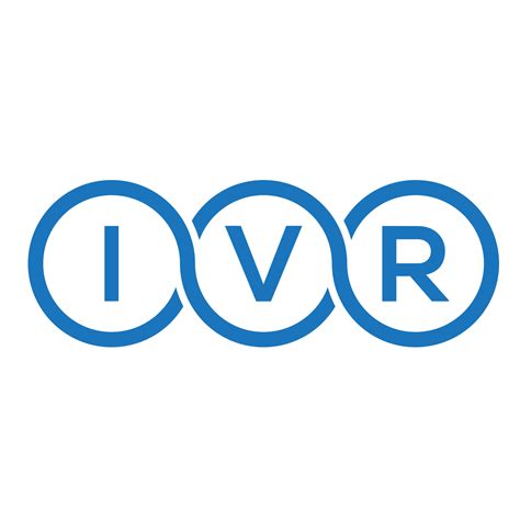 IVR letter logo design on white background. IVR creative initials