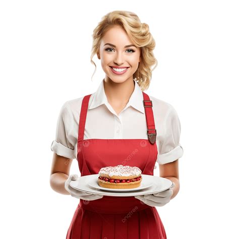 Smiling Waitress Bring Meal, Woman, Waitress, Restaurant PNG
