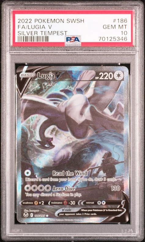 PSA 10 GEM MINT Lugia V 186 195 Silver Tempest Alternate Alt Art