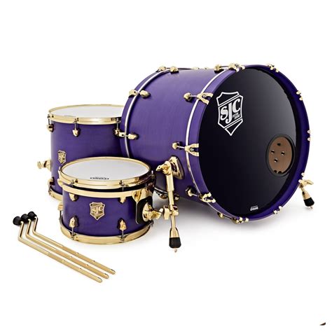 Sjc Drums Tour Piece Shell Pack Custom Purple Stain At Gear Music