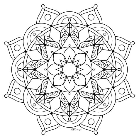 Simple Mandala Coloring Pages Adults Coloring Pages