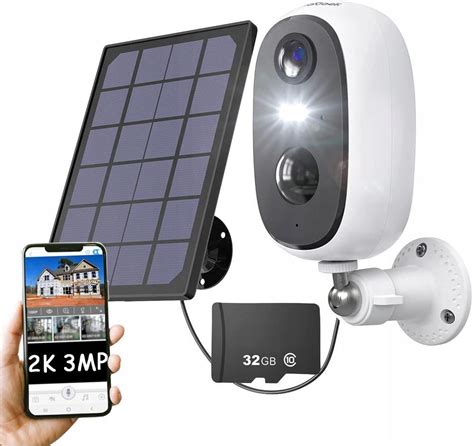 Kamera przemysłowa Kamera Solarna Zewnętrzna Wifi 3Mp 5200Mah 32Gb