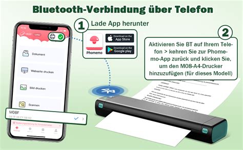 Bluetooth Thermodrucker Itari Mobiler Tragbarer Drucker Klein Kompakt