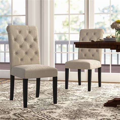 Lark Manor Brookwood Tufted Solid Back Parsons Chair And Reviews Wayfair