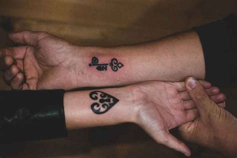 Lock And Key Matching Tattoos