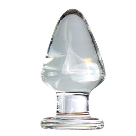 Amazon Large Glass Butt Plug Crystal Anal Plug Clear Mushroom Anal