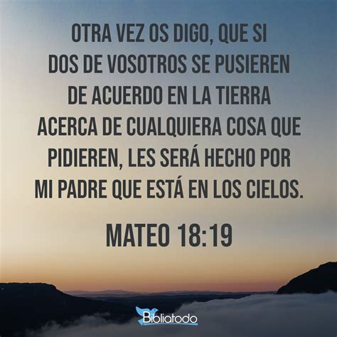 Mateo 18 19 RV1960 Otra Vez Os Digo Que Si Dos De Vosotros Se