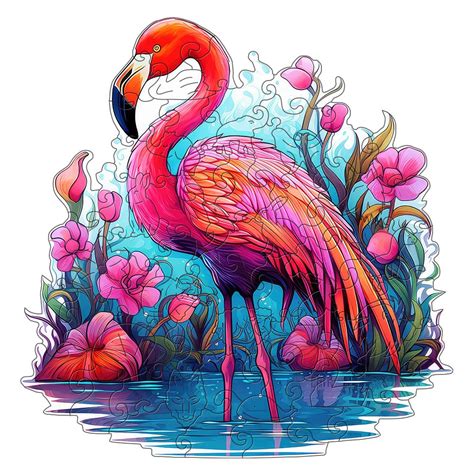 Flamingo Art Wooden Jigsaw Puzzle Wooden Puzzle