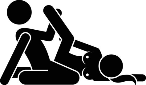 Minimalista Vector Ilustración Gay Sexo Pose Vector de stock de leremy