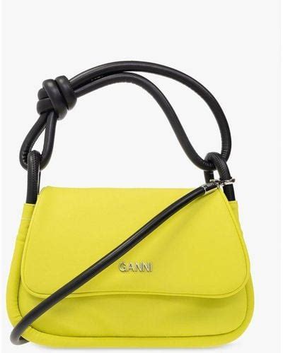 Yellow Ganni Shoulder Bags For Women Lyst