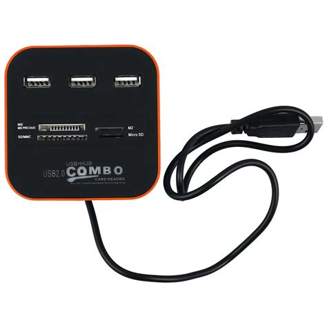 7 портов MS SD M2 Micro SD кард-ридер usb-хаб Adpter USB 2,0 ...