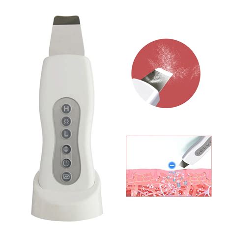 Ultrasonic Face Skin Cleaner Skin Scrubber Facial Sonic Pores Cleaning ...