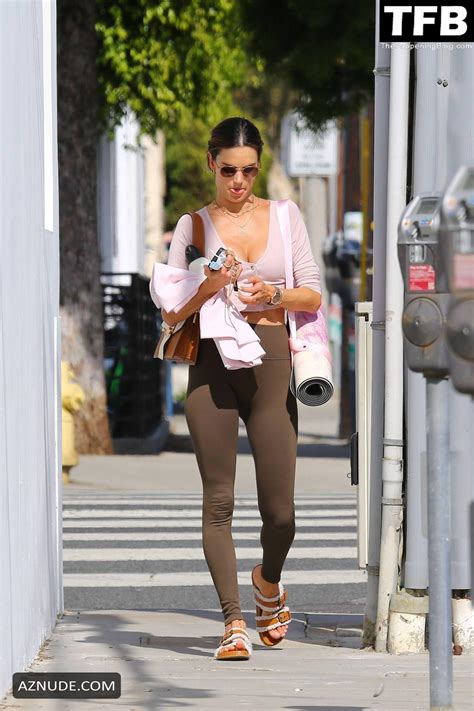 Alessandra Ambrosio Sexy Seen Showing Off Her Hot Cleavage And Ass In Santa Monica AZNude