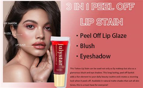 Amazon Easilydays Peel Off Lip Stain Lips Tint 6 Colors Tattoo Magic Color Matte Nude