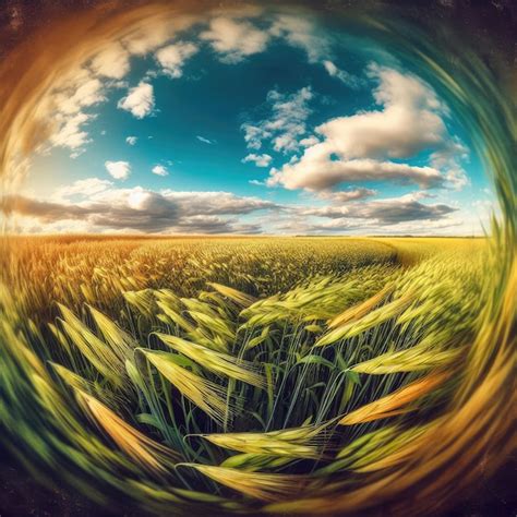 Premium Photo Golden Field Of Wheat And Sunset