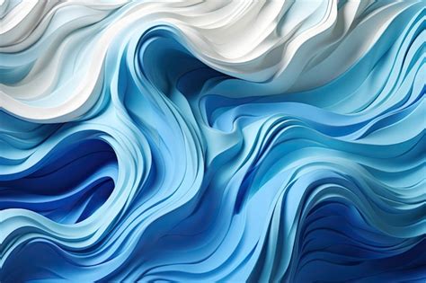 Premium Photo Colorful Blue Watercolor Wave Line Pattern Background