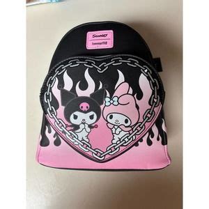 Loungefly Bags Loungefly My Melody Kuromi Flame Heart Mini Backpack