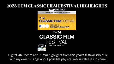 Tcm Classic Film Festival Schedule Highlights Youtube