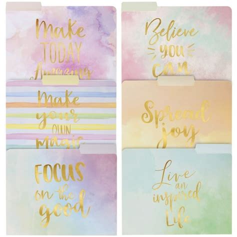 Hanging File Folders Pastel