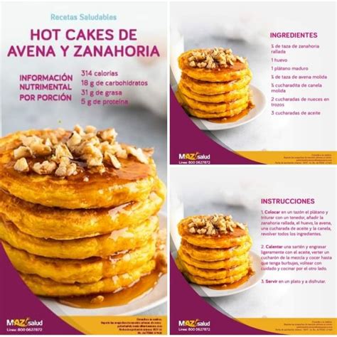 Hot Cakes De Avena Y Zanahoria
