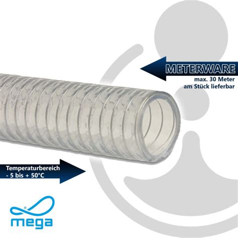 Megasteel Saug Und Druckschlauch Innen Ø 32 Mm 1 14 Zoll Transpa