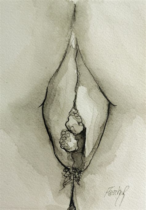 Vulva Drawing In Black And White Vagina And Yoni Art Sketches And Drawings Etsy