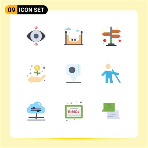 9 Creative Icons Modern Signs And Symbols Of Old Bangla Arrows Flag