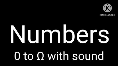 Numbers 0 To Absolute Infinity With Sound Youtube