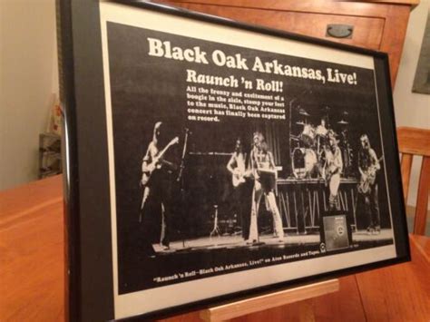 BIG 11X17 FRAMED BLACK OAK ARKANSAS RAUNCH N ROLL LIVE LP ALBUM CD