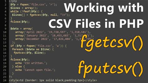 Reading And Writing Csv Files In Php Brainbell