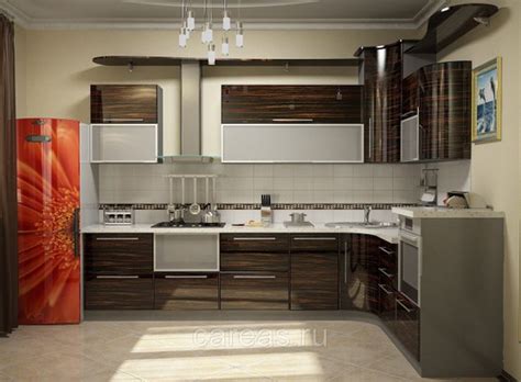 Готовый проект кухни «Зебрано» из ПВХ на МДФ от 111 200 руб.