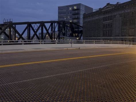 Chicago, Illinois Bridge at Night with Lights - HDRi Maps and Backplates