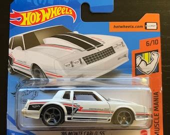 Hot Wheels 86 Monte Carlo SS White HW Muscle Mania Etsy