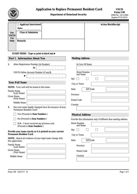 Free Printable I 90 Form Printable Form 2024