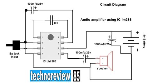 Mini Audio Amplifier Circuit Diagram