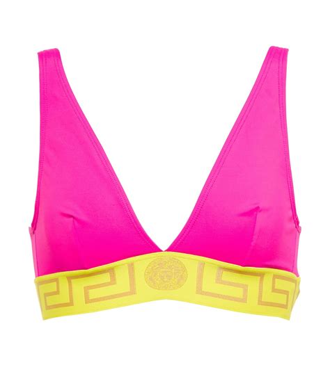 Versace Greca Triangle Bikini Top Versace