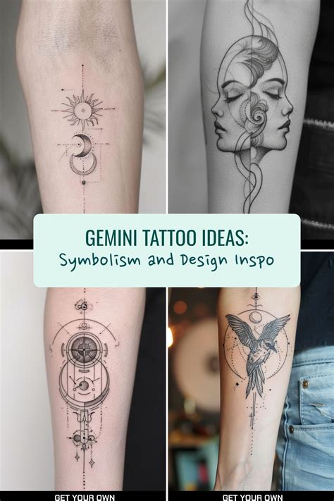 gemini star sign tattoo ideas symbolism  design inspirations artofit